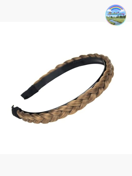 Woven Synthetic Hair Headband Braid with Teeth for Women
